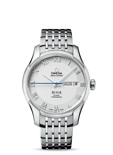 Omega De Ville Co-Axial Annual Calendar Stainless Steel / Silver / Bracelet